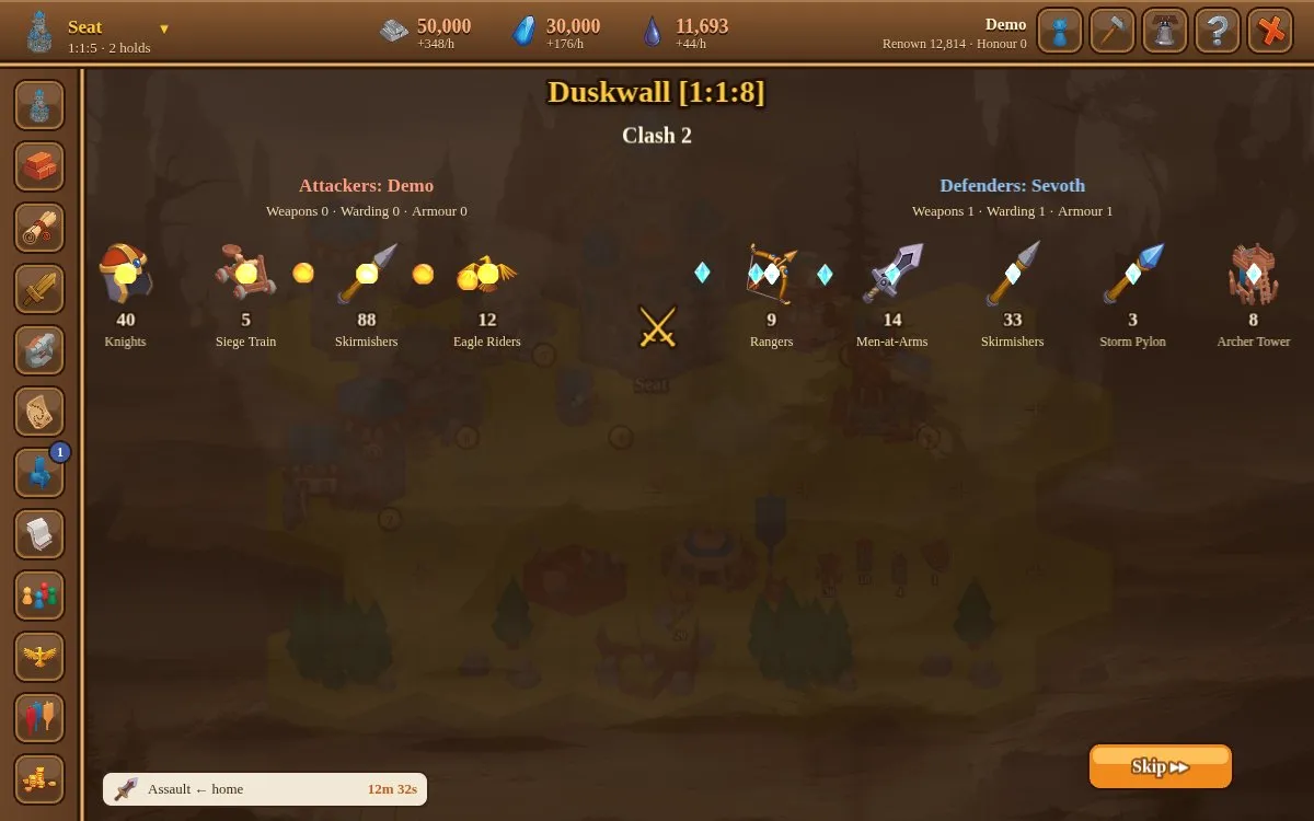 Every battle can be watched again, clash by clash